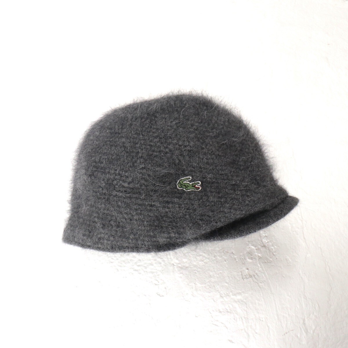 美品*LACOSTE|ラコステ アンゴラニットキャップ/ハンチング_画像1