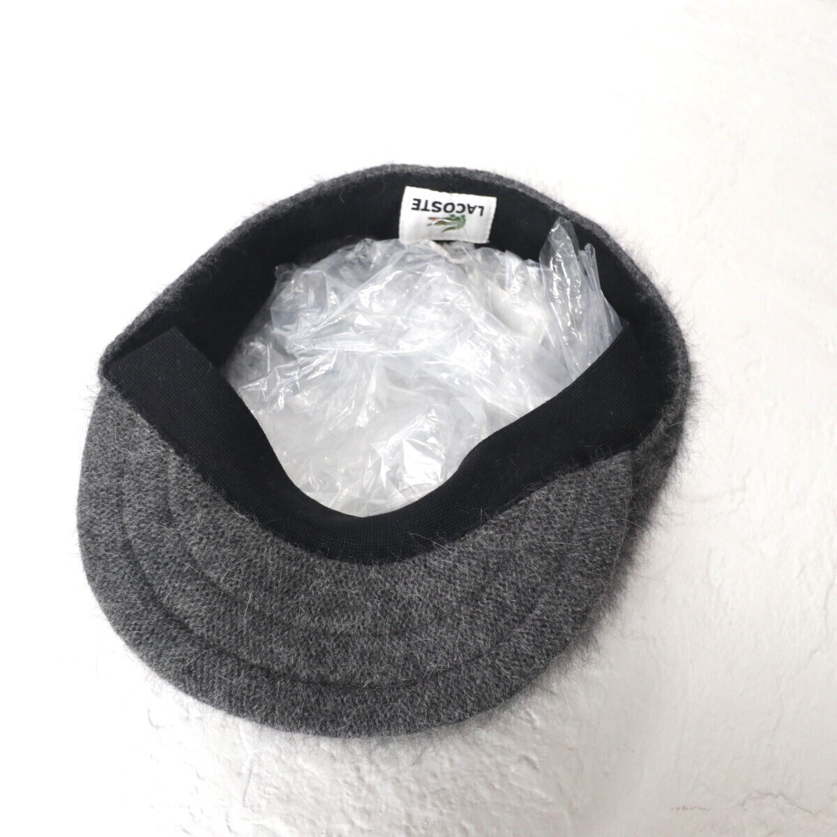 美品*LACOSTE|ラコステ アンゴラニットキャップ/ハンチング_画像4
