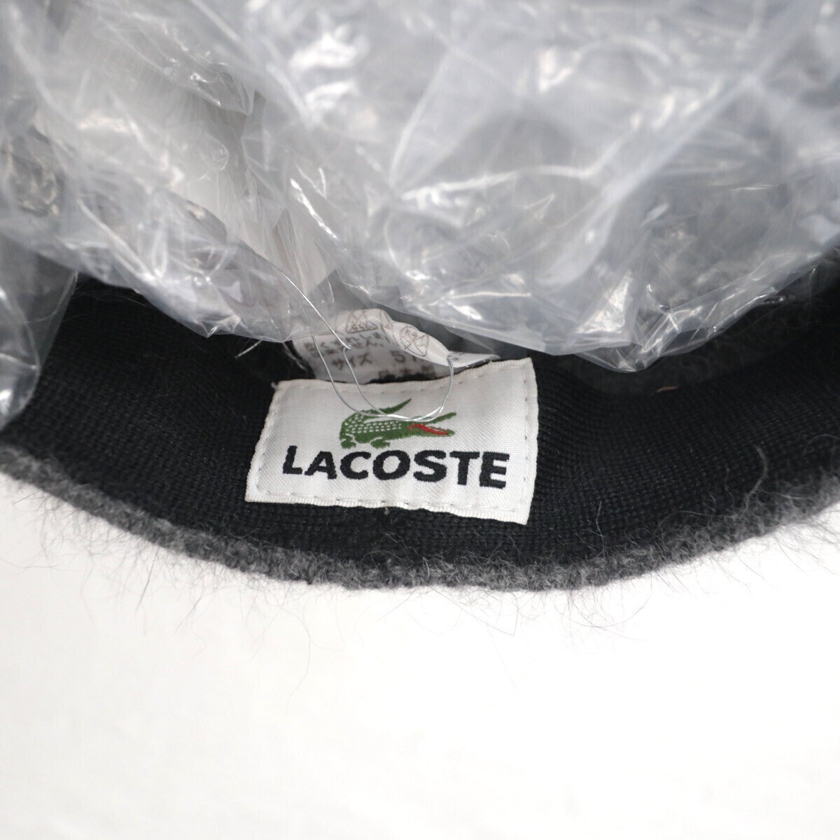 美品*LACOSTE|ラコステ アンゴラニットキャップ/ハンチング_画像5