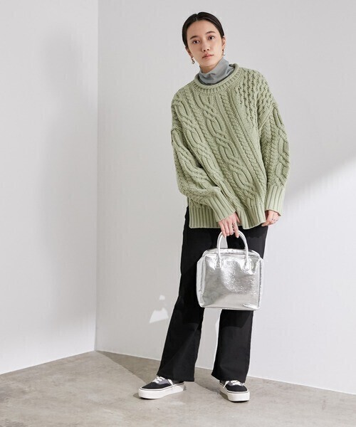 【送料無料】 美品*1.3万 ADAM ET ROPE｜ケーブル編み♪アランニット（アダム エ ロペ）_画像4