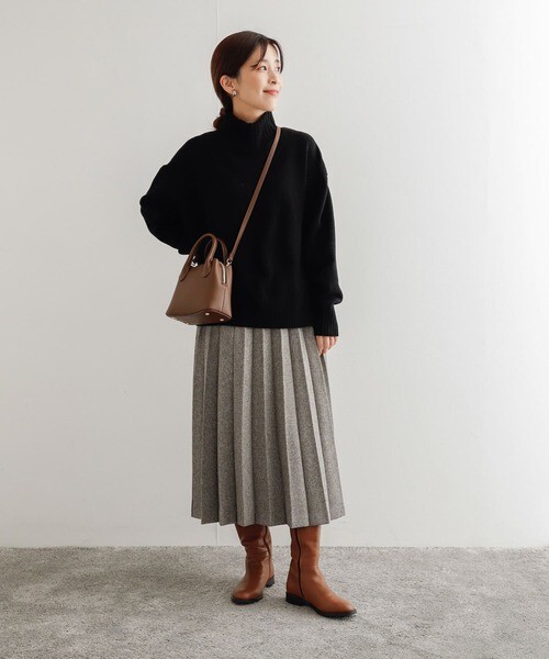 美品* アーバン リサーチ ドアーズ｜ウールライクプリーツスカート（URBAN RESEARCH DOORS_画像2