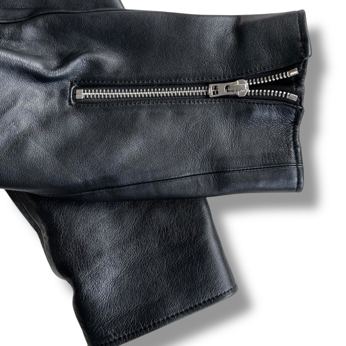 希少Lサイズ◎極美品【極上のラムレザー】LIDNM リドム シングルライダース ジャケット ブラック 日本製 メンズ シープスキン 羊革_画像5