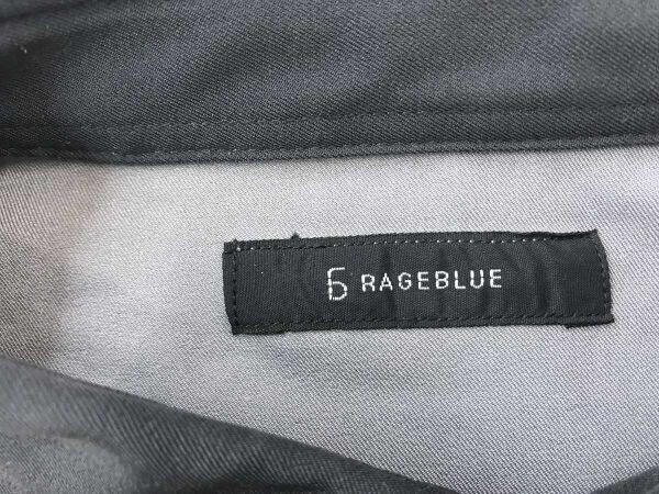 RAGEBLUE レイジブルー ドメスティック レトロ モード 古着 ドルマンスリーブ ワイド ざっくり 半袖シャツ メンズ F グレー_画像2