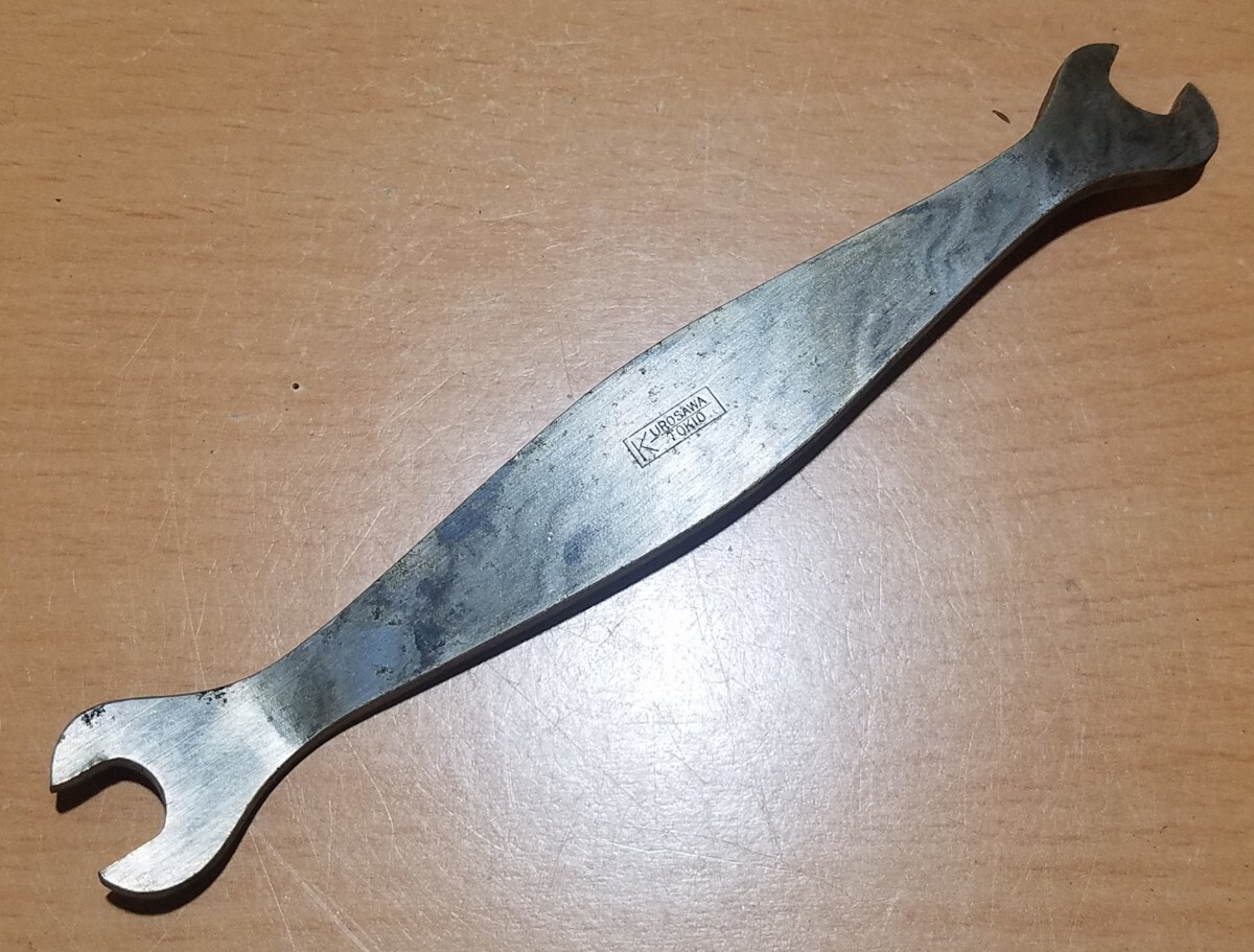 287-10 KUROSAWA TOKIO 10mm K-24 гаечный ключ б/у товар Showa Retro Vintage тонкий 