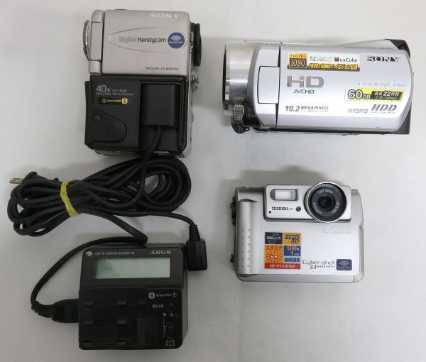 ビデオカメラまとめ SONY ソニー、SHARP シャープ、SANYO サンヨー、FUJIFILM 富士フィルム 等/10台まとめて 【動作未確認・ジャンク】_画像3