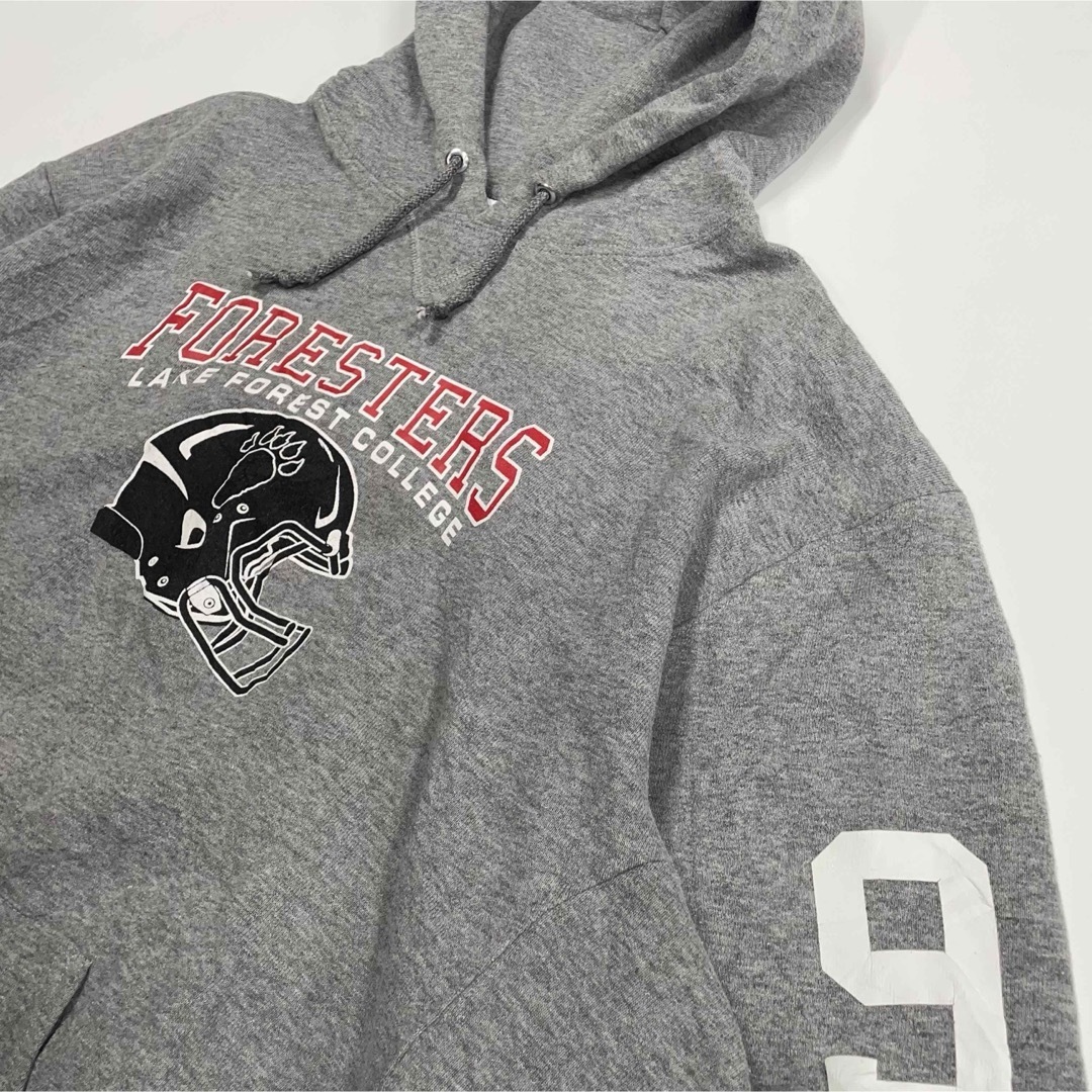 00s ラッセルアスレティック カレッジプリントパーカー グレー XL_画像2