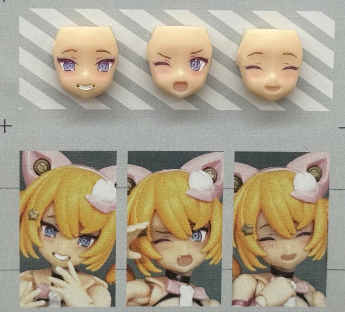 即決 送料無料　BLUEPRINT. PUNI☆MOFU 黒マオ カスタムフェイスパーツセット メガミデバイス AK-GARDEN28 AKガーデン AKG_画像3