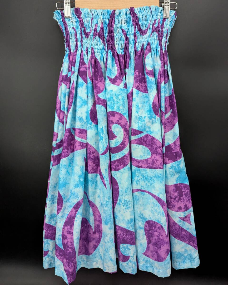 5301S 水色x紫 フラダンス 衣装 パウスカート _画像2