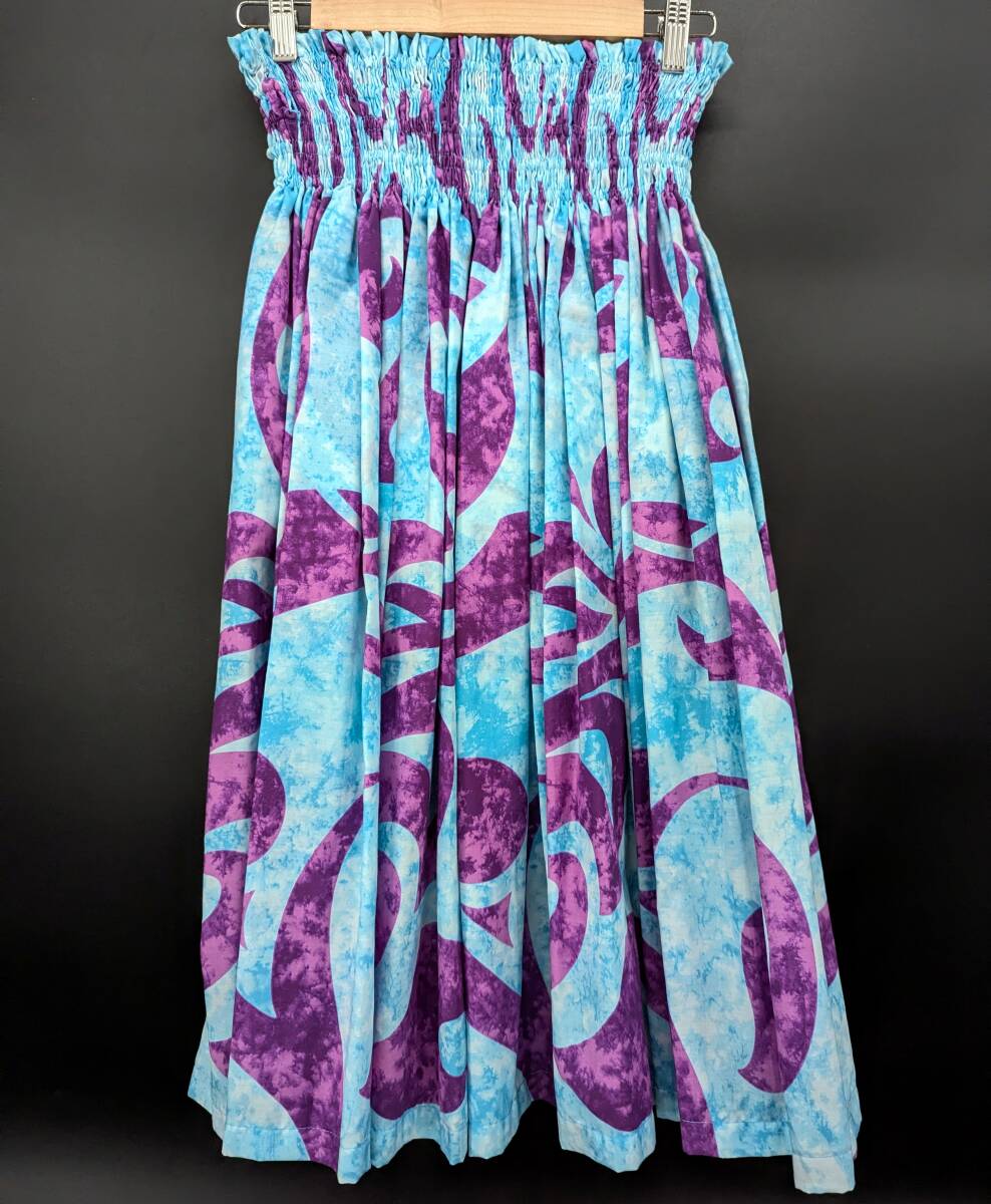 5301S 水色x紫 フラダンス 衣装 パウスカート _画像1