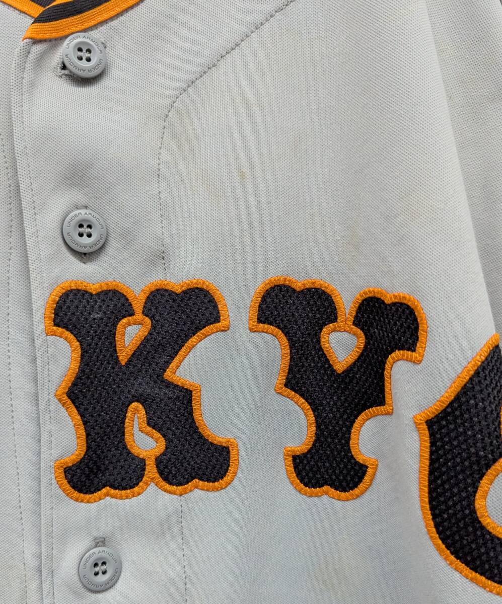 5202S UA アンダーアーマー NPB 東京 読売ジャイアンツ 松原聖弥 59番 2018年 プロコレ ユニフォーム サイン入り_画像3