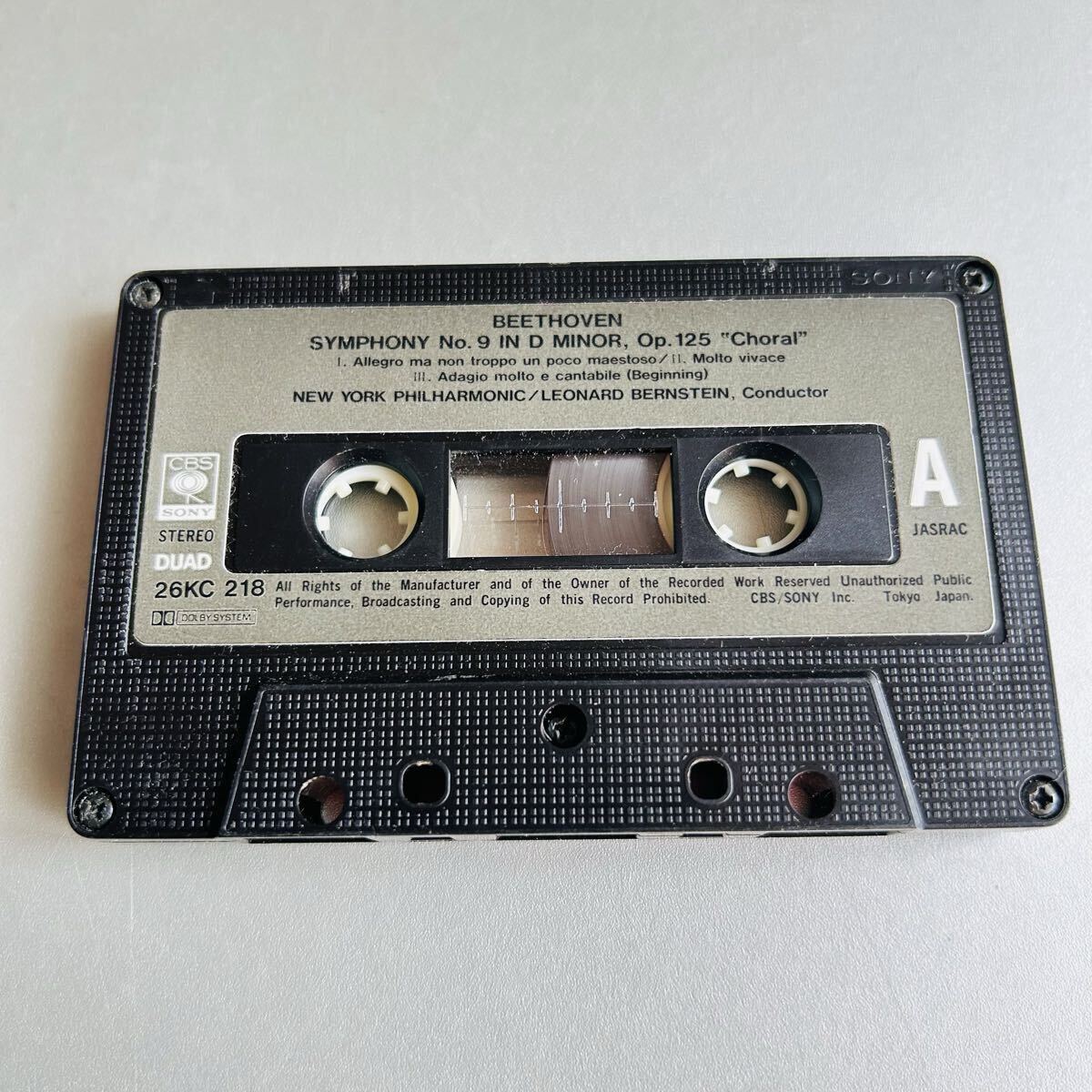【高性能DUADテープ】ベートーヴェン 交響曲第9番「合唱」/レナード・バーンスタイン指揮 ニューヨーク・フィルハーモニック カセット_画像4