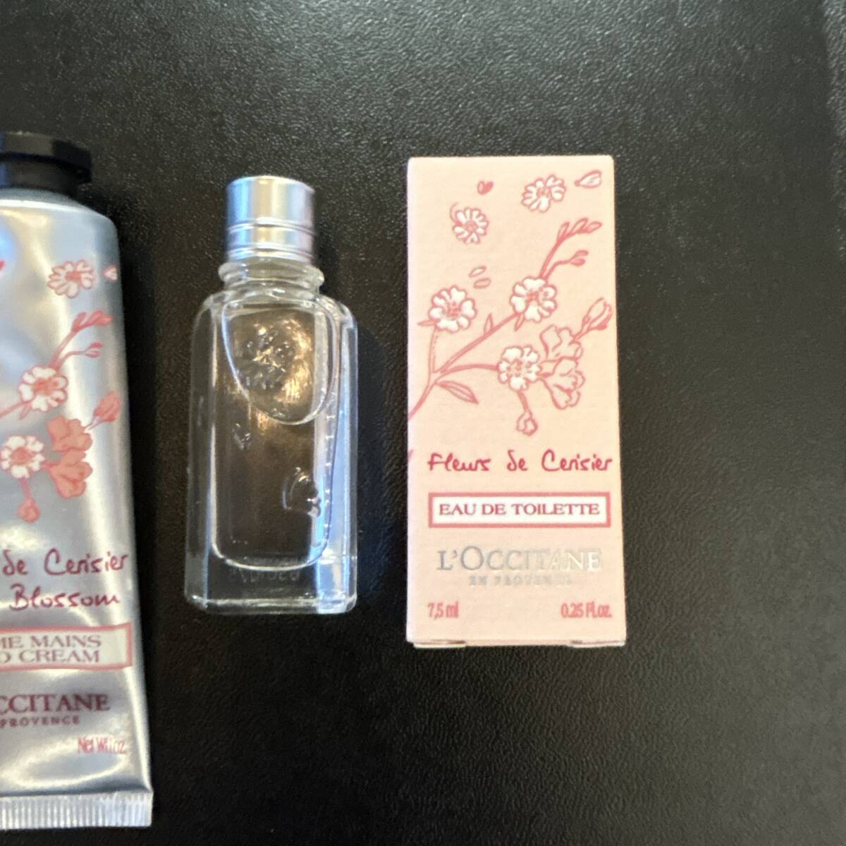 *10432 L’OCCITANE ロクシタン ハンドクリーム チェリー ブロッサム 30ml 残量9割? オードトワレ 香水 7.5ml 残量ほぼMAX セット_画像4