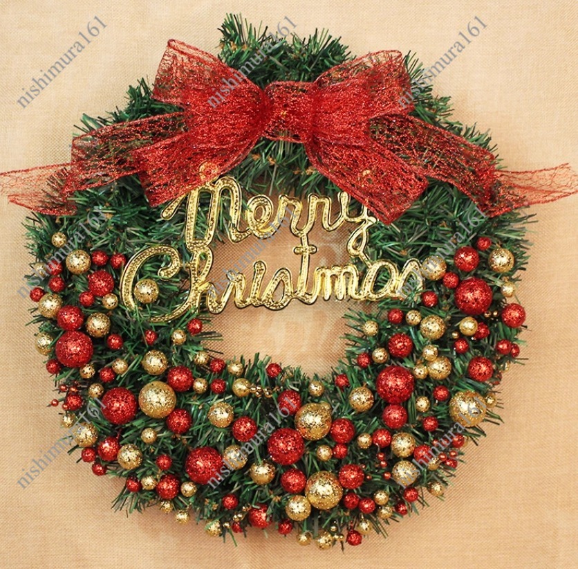  рождественский венок * Рождество украшение * стена украшение * wall декоративный элемент искусственный цветок * вход lease * party для lease * ручная работа новый товар 30cm красный 
