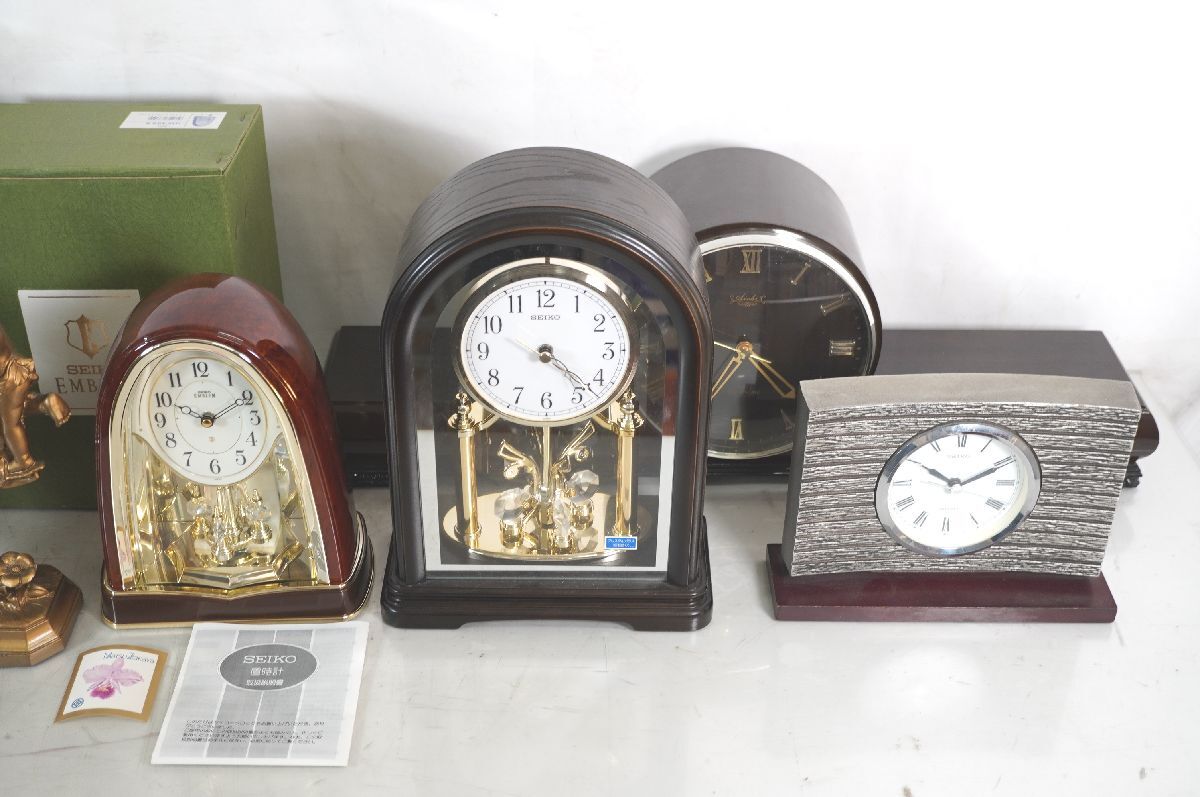 【11-29】 置時計 クォーツ Quartz まとめ Aichi Tokei 愛知時計 CITIZEN シチズン SEIKO セイコー EMBLEM エンブレム ドーム型 現状品_画像3