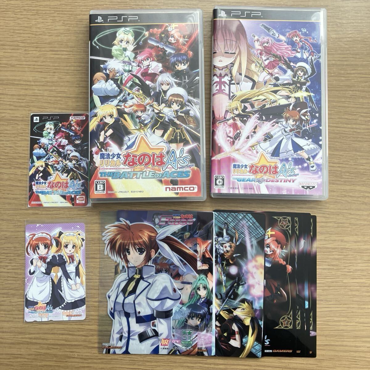 動作確認済 魔法少女リリカルなのはA’s PSPソフト 特典カード セット_画像1