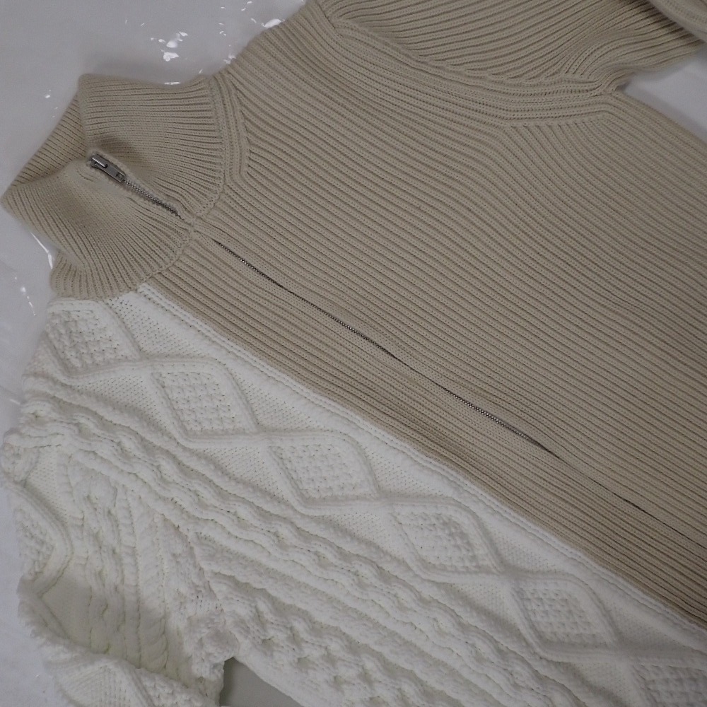 Th994042 メゾンマルジェラ 19SS 再構築 ドライバーズ ジップアップ ニット カーディガン S50GP0134 #M Maison Margiela 超美品・中古_画像3