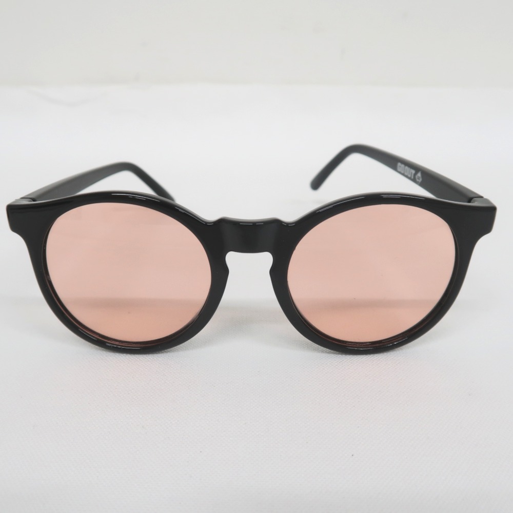 IT44821 DANG SHADES サングラス GO OUT ブラックフレーム×ピンク系レンズ 中古・美品_画像1