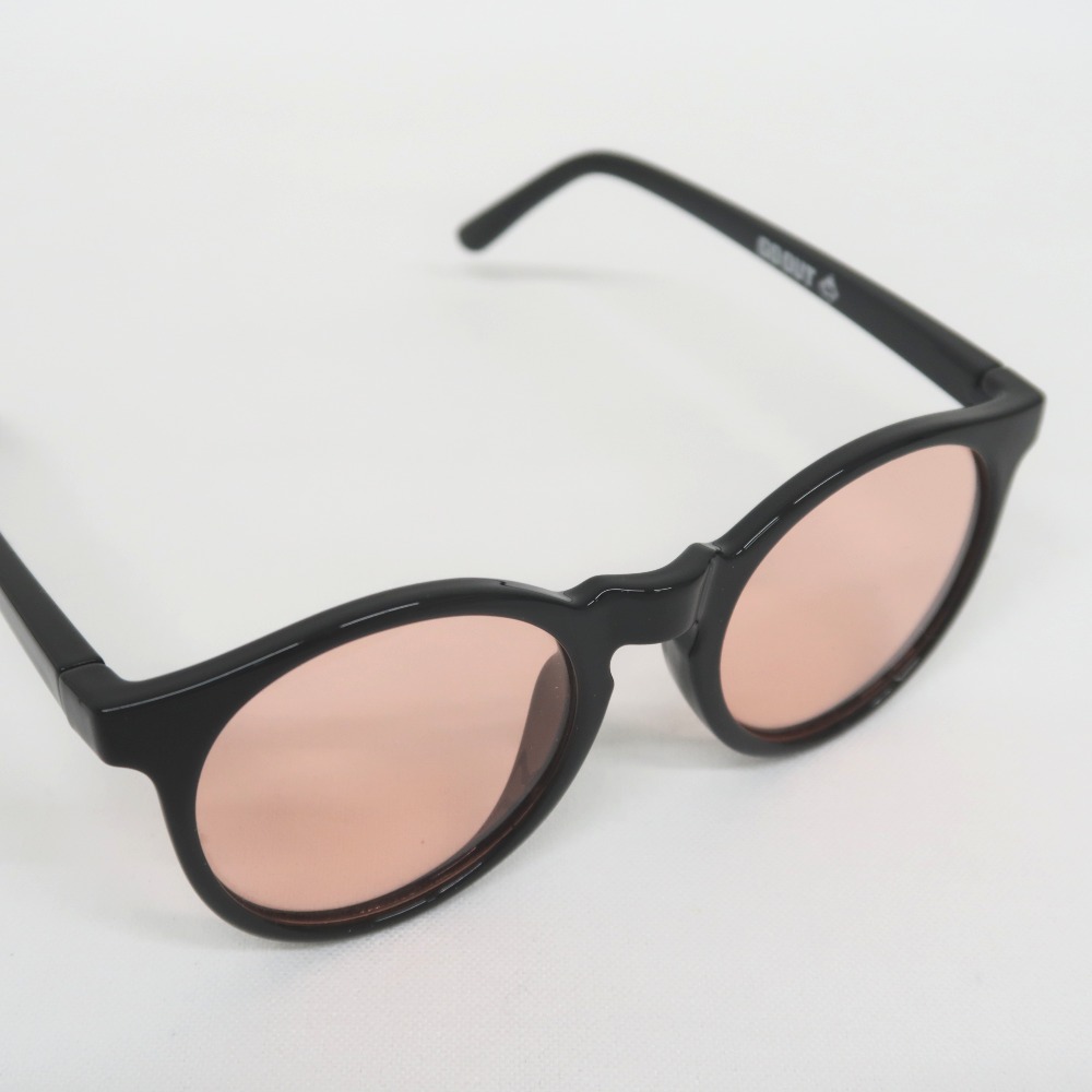 IT44821 DANG SHADES サングラス GO OUT ブラックフレーム×ピンク系レンズ 中古・美品_画像7