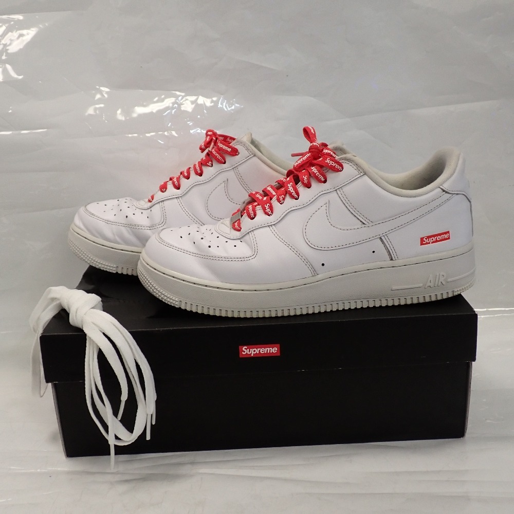 Th653441 Nike × Supreme спортивные туфли военно-воздушные силы 1 Air Force 1 Low CU9225-100 27cm белый NIKE×Supreme б/у 