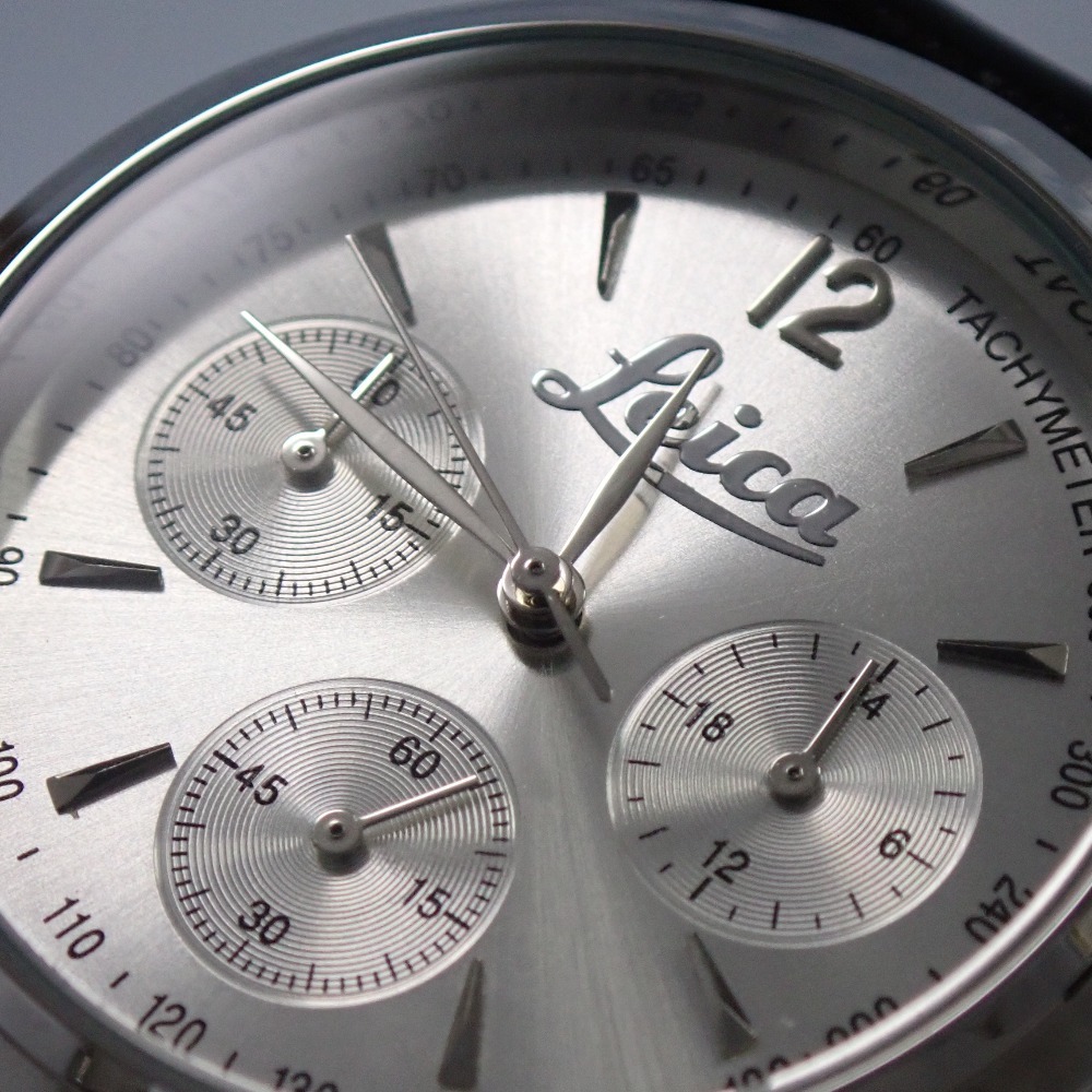 Th993381 ライカ 腕時計 クロノグラフ クオーツ SS シルバー系文字盤 社外ベルト メンズ Leica 良好・中古_画像3