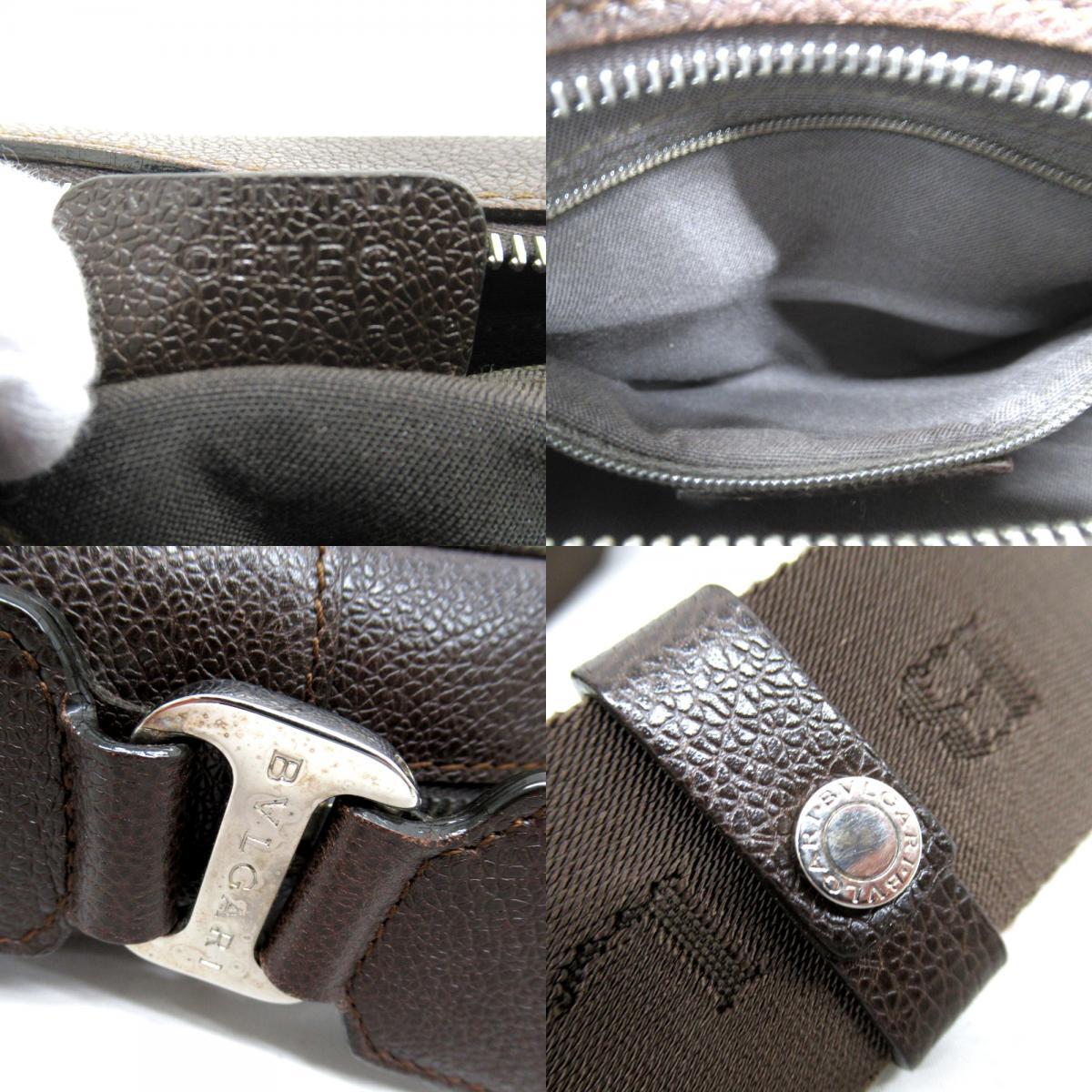 KR235831 ブルガリ ショルダーバッグ レザー 斜め掛けショルダーバッグ ブラウン系 メンズ BVLGARI 中古_画像10
