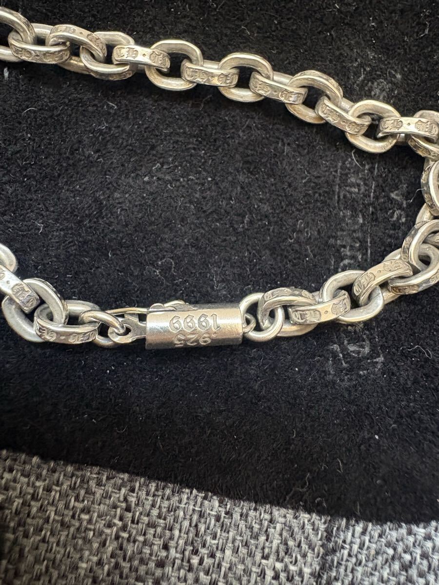 chromehearts CHROMEHEARTS クロムハーツ ペーパーチェーン ブレスレット 7インチ　 シルバー SV 14K刻印 リアルクローズ落札確実正規品_画像1