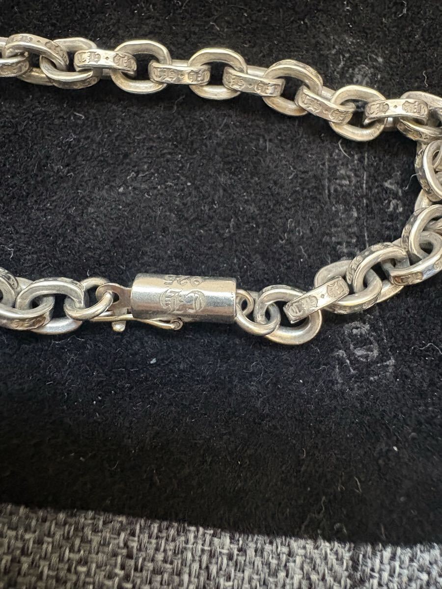 chromehearts CHROMEHEARTS クロムハーツ ペーパーチェーン ブレスレット 7インチ　 シルバー SV 14K刻印 リアルクローズ落札確実正規品_画像3