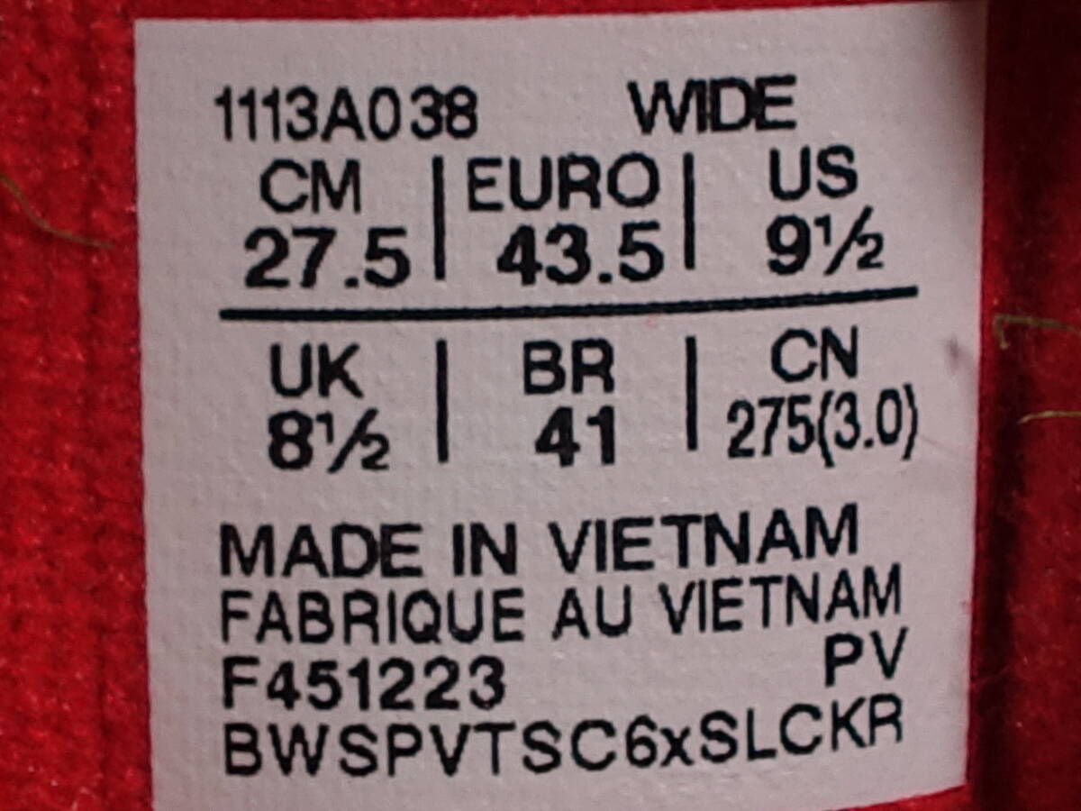 ◇ asics アシックス CALCETTO WD 9 TF WIDE カルチェット【1113A038】◇ 27.5cm サッカー フットサル シューズ レッド_画像10