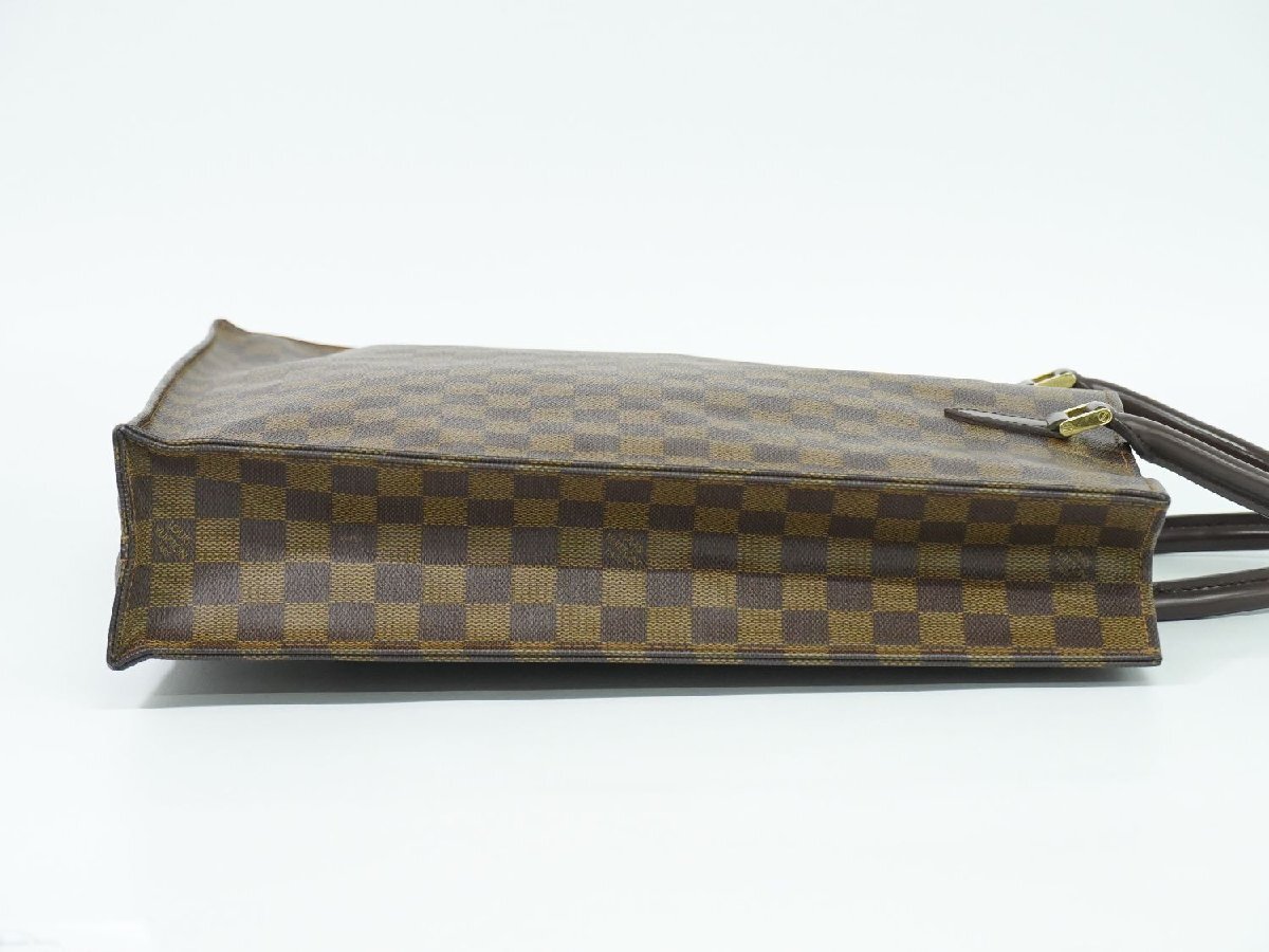 本物 ルイヴィトン LOUIS VUITTON LV サックプラ ダミエ エベヌ トートバッグ ハンドバッグ ブラウン N51140_画像4