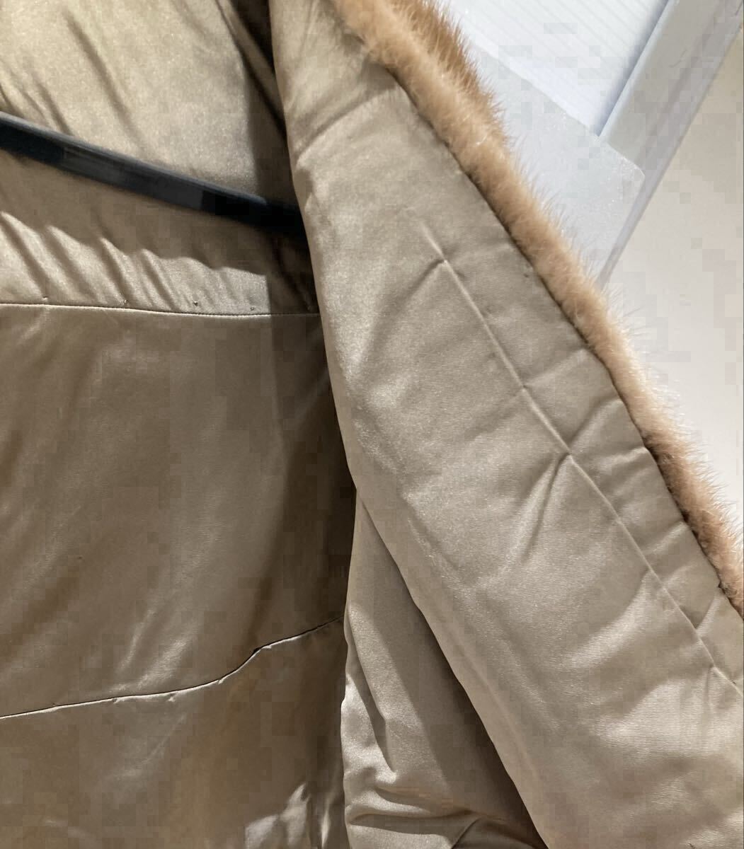 1円〜！ミンクショートショール 毛皮 ケープ 羽織り 前開き ファー ブラウン レディース_画像3