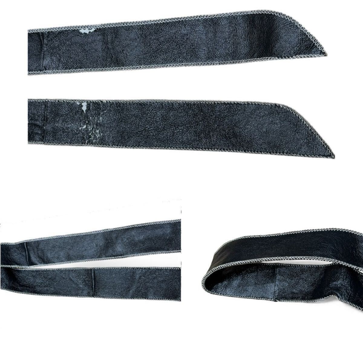 1円〜!未使用品 毛皮コート毛皮ブラック 黒 レザー ファー ミドル丈 着丈約86cm 身幅約48cm Mサイズ_画像7