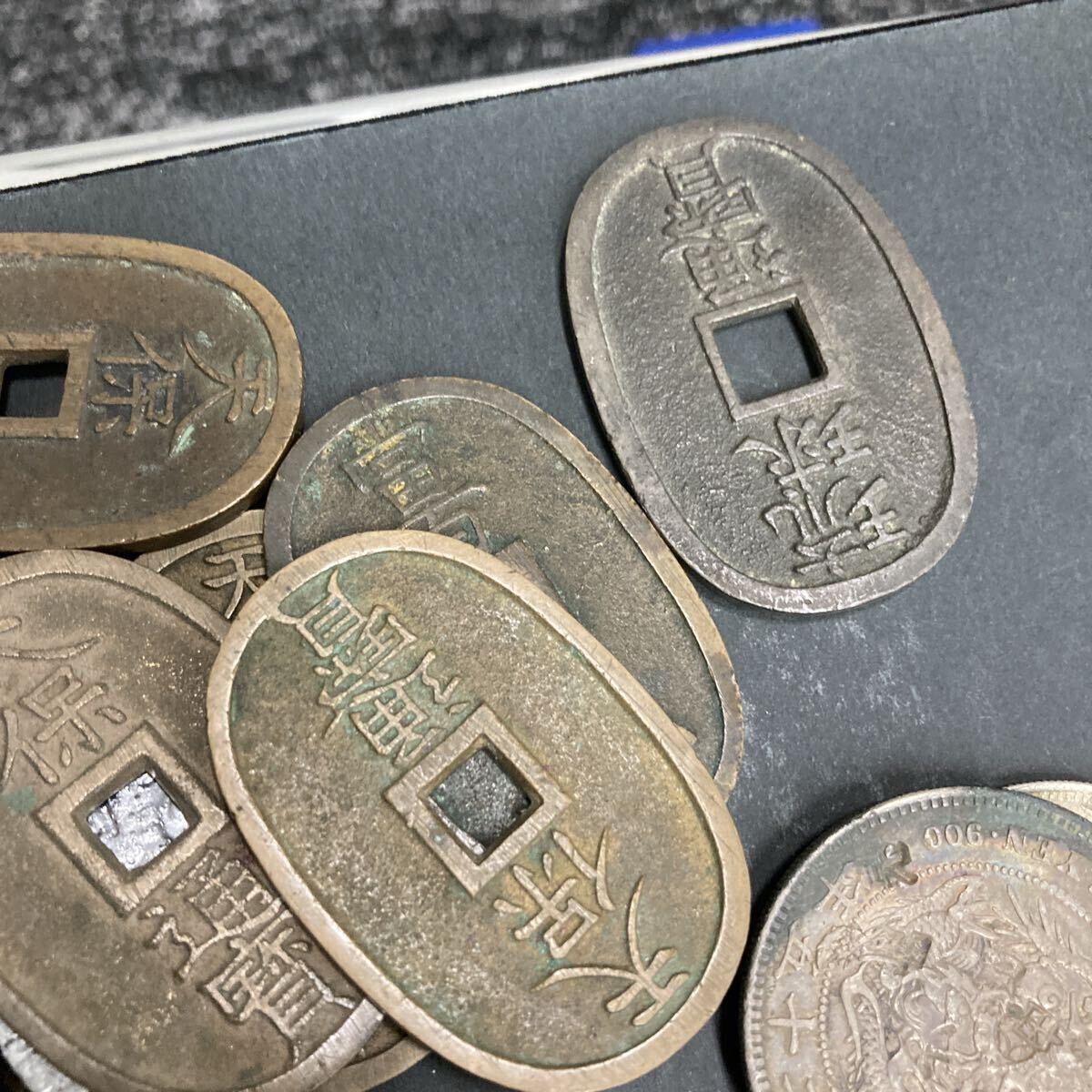 1円から 日本古銭 寛永通宝 古銭 穴銭 銅貨 天保通宝 1円銀貨など大量おまとめ商品管理番号3007_画像5