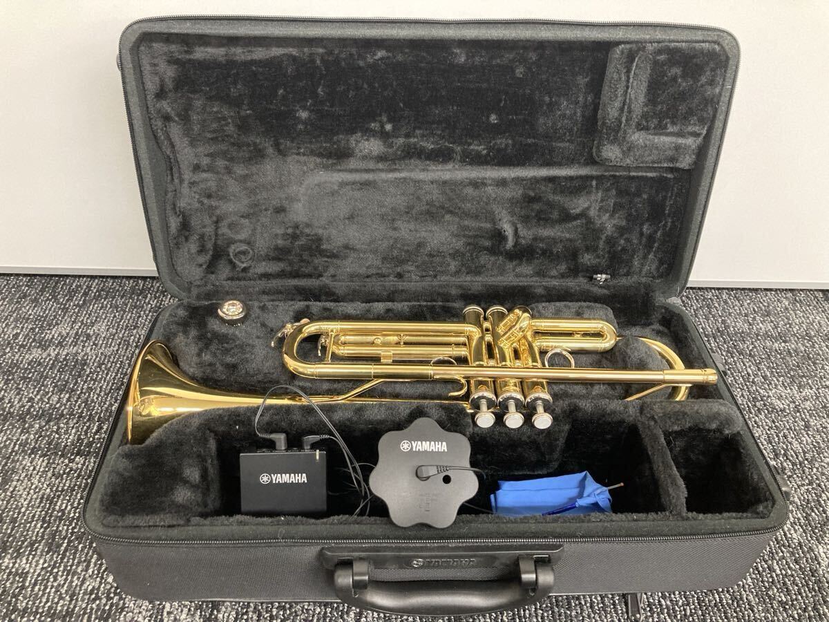 1円〜！YAMAHA トランペット YTR3335 サイレントブラス用ピックアップミュート【通電確認済】KORG TUNER METRONOME RECORDER【通電未確認】_画像1