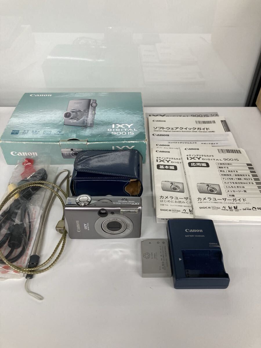 1円〜！ Canon IXY DIGITAL900IS コンパクトデジタルカメラ デジカメ 通電確認済　カメラケース付　529118_画像1