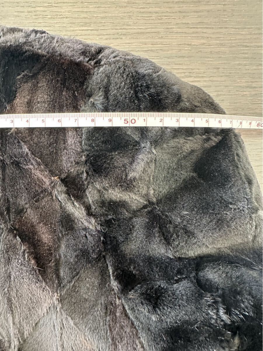 1円〜!【美品】 ミンク コート ハーフコート リアルファー 黒 毛皮 MINK シェアードミンク デザインコート_画像5