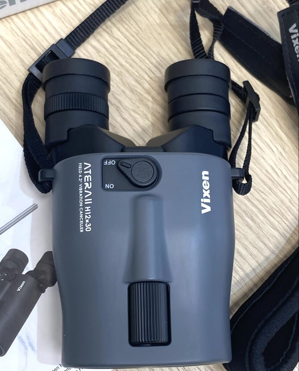 1円〜！Vixen ビクセン ATERA アテラ II H12×3 双眼鏡 防振双眼鏡 ブラック 黒 箱付き_画像2