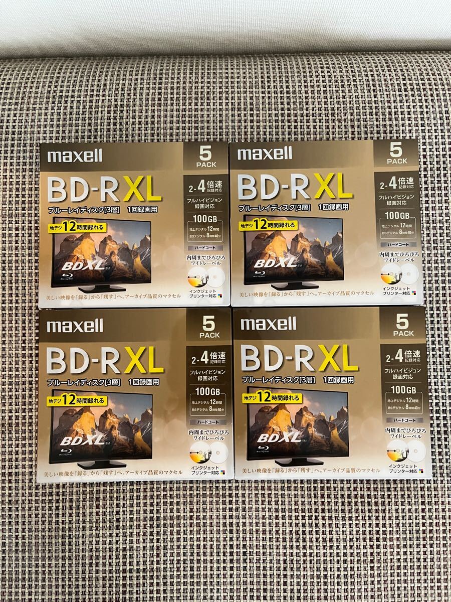 新品 maxwell Blu-ray ブルーレイディスク マクセル BD-RXL 100GB 合計20枚 録画用_画像1