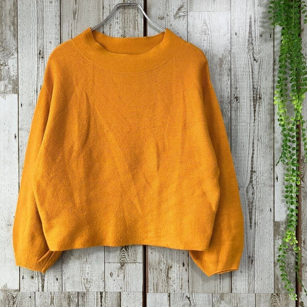 ☆a.v.v アーヴェヴェ☆ニット セーター オレンジ モックネック M 長袖 レディース レーヨン混 トップス [送料無料☆匿名配送]☆5951_画像1