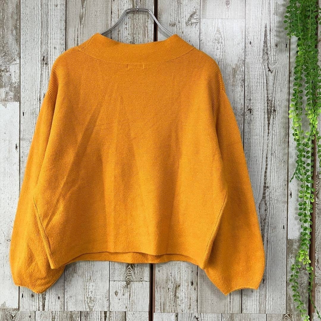 ☆a.v.v アーヴェヴェ☆ニット セーター オレンジ モックネック M 長袖 レディース レーヨン混 トップス [送料無料☆匿名配送]☆5951_画像6