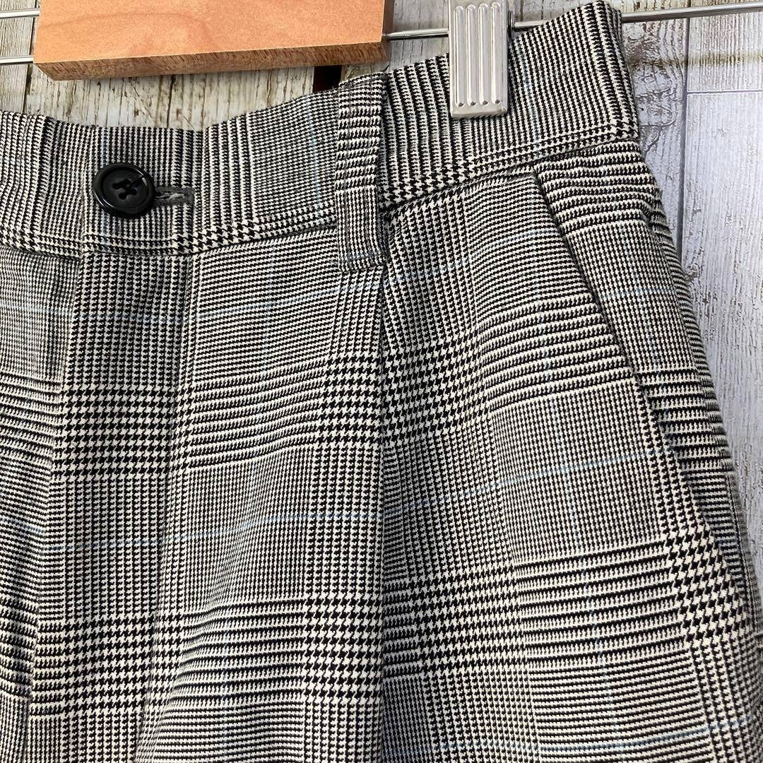☆a.v.v アーヴェヴェ☆パンツ テーパード チェック グレー XS タック レディース スラックス ゆったり [送料無料☆匿名配送] b5985_画像2