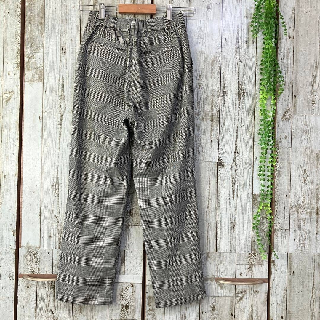 ☆a.v.v アーヴェヴェ☆パンツ テーパード チェック グレー XS タック レディース スラックス ゆったり [送料無料☆匿名配送] b5985_画像5