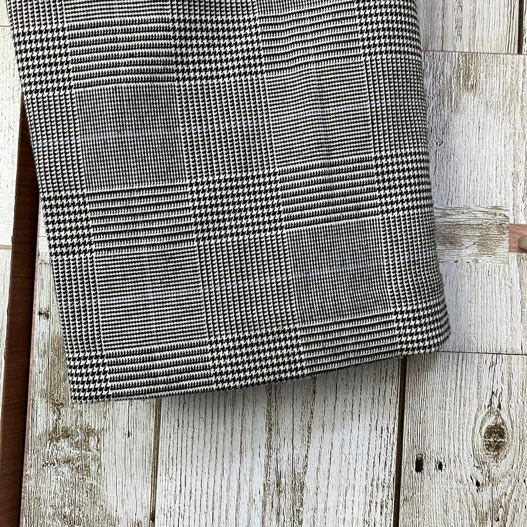 ☆a.v.v アーヴェヴェ☆パンツ テーパード チェック グレー XS タック レディース スラックス ゆったり [送料無料☆匿名配送] b5985_画像6