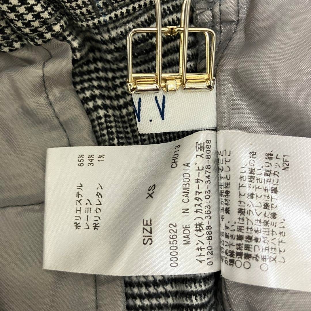 ☆a.v.v アーヴェヴェ☆パンツ テーパード チェック グレー XS タック レディース スラックス ゆったり [送料無料☆匿名配送] b5985_画像10