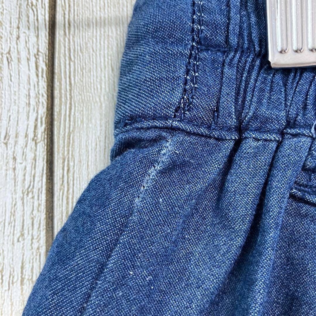 ☆a.v.v standard アーヴェヴェ スタンダード☆ガウチョパンツ ワイドパンツ M アンクル ブルー レディース ワンタック レーヨン混 I5990_画像7