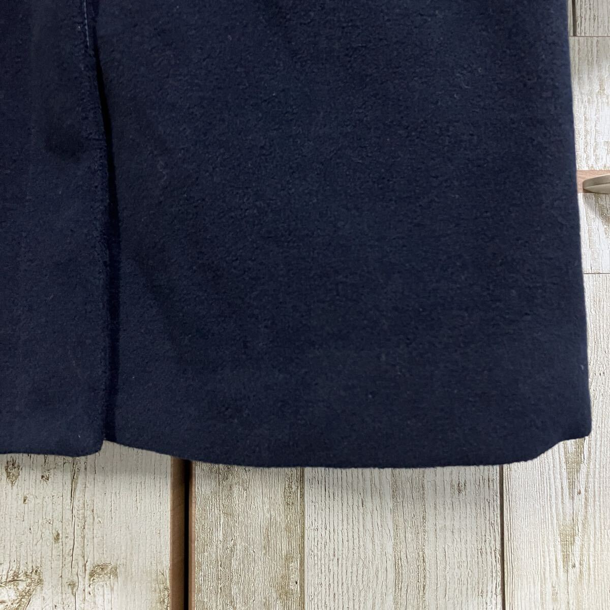 [訳あり]☆ショコラフィネローブ chocol raffine robe☆コート アウター 比翼ボタン 起毛 ネイビー F フード レディース [送料無料] y6369_画像4