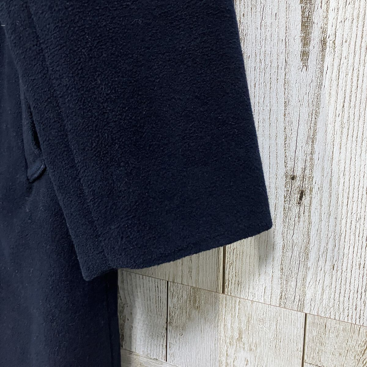 [訳あり]☆ショコラフィネローブ chocol raffine robe☆コート アウター 比翼ボタン 起毛 ネイビー F フード レディース [送料無料] y6369_画像6