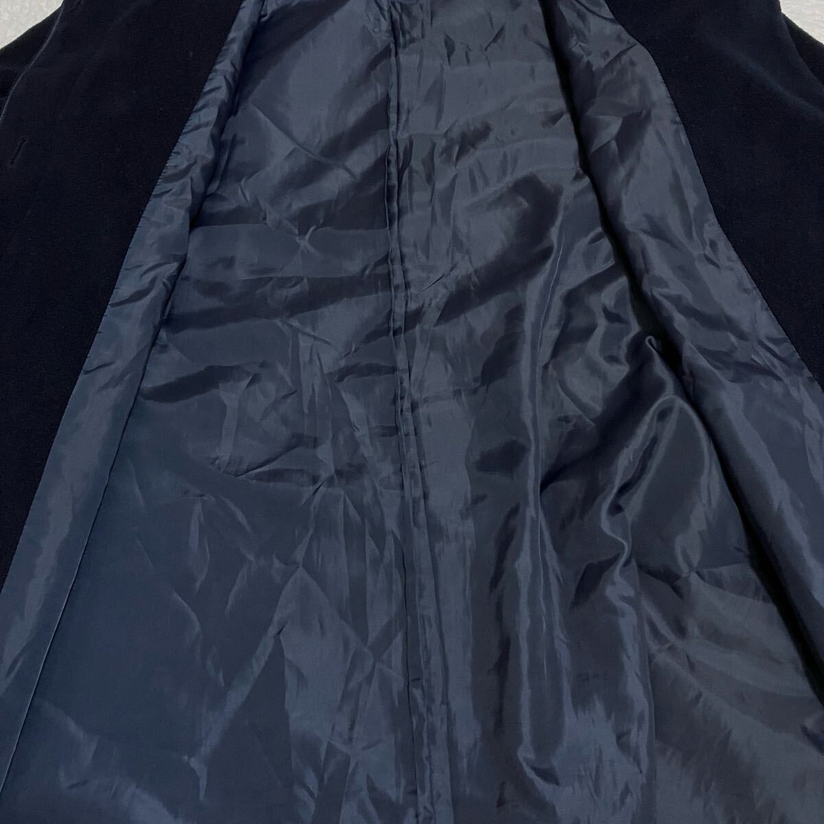 [訳あり]☆ショコラフィネローブ chocol raffine robe☆コート アウター 比翼ボタン 起毛 ネイビー F フード レディース [送料無料] y6369_画像9