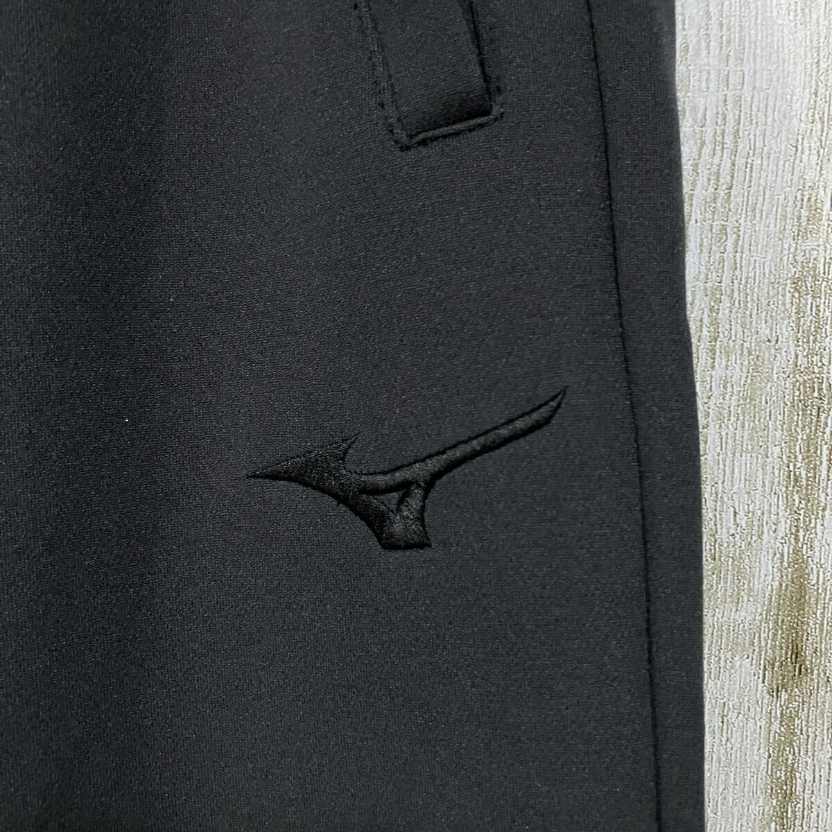 ☆ランバード RUNBIRD☆ミズノ MIZUNO☆パンツ ボトムス L ジャージ スポーツウェア ダークグレー ブランドロゴ 刺繍 [送料無料] ◇6529_画像3