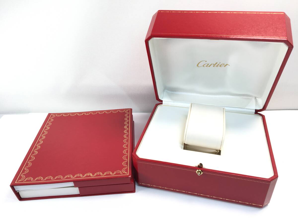 l1180　正規品　カルティエ　Cartier　腕時計ケース　保管箱　保証書　店舗印付保証書付属　クッション合皮一部欠け有[飛脚便60]_画像1