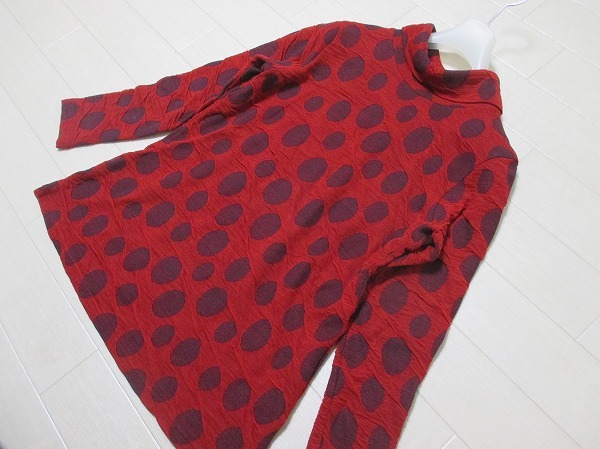 ジャンニロジュディチェ*GIANNI LO GIUDICE　ジャガード風ドットウール混カットソー　36　日本製_画像1